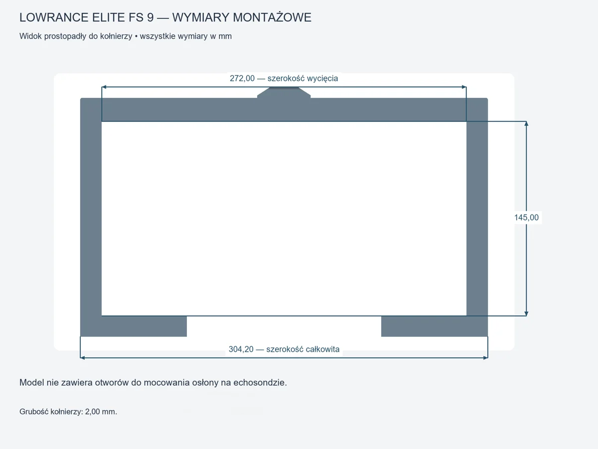 Osłona przeciwsłoneczna Lowrance Elite FS 9 – daszek do echosondy — zdjęcie 4